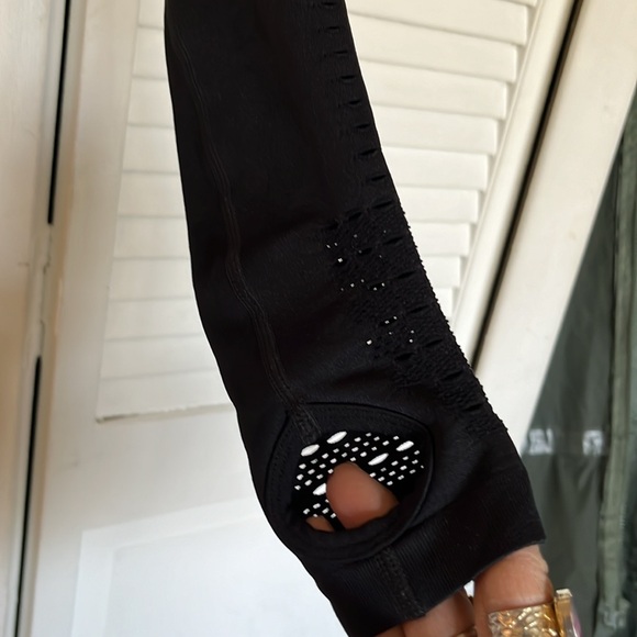 Gymshark Flawless Knit Long Sleeve Crop Top Black Sz S - Picture 6 of 11